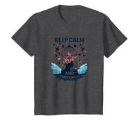 Gardez Votre Calme et Votre liberté T-Shirt, Enfant, Chiné Foncé, 4 Ans