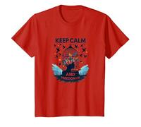 Gardez Votre Calme et Votre liberté T-Shirt, Enfant, Rouge, 12 Ans