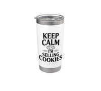 Gardez votre calme, je vends des biscuits Funny Baking Gobelet isotherme en acier inoxydable double paroi