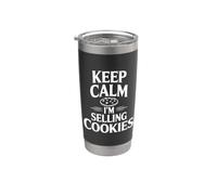 Gardez votre calme, je vends des biscuits Funny Baking Gobelet isotherme en acier inoxydable double paroi