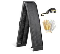 gardhom Rampe de Jardin en Aluminium, Rampe de Chargement de Voiture ATV Noire, capacité de Charge de 340 kg/pc, Durable, avec poignée et Gants