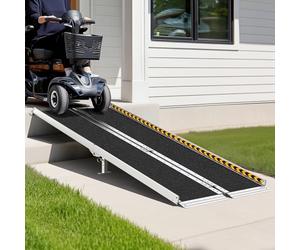 gardhom Rampe pour Fauteuil Roulant Extra Large de 79,5 cm, rampes de Chargement Portables, Pliables et antidérapantes pour Scooters, tondeuses, portails et marches, 152 cm