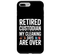 Gardien à la Retraite Mes Jours de Nettoyage sont sur l'humour Coque pour iPhone 7 Plus/8 Plus