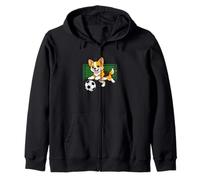 Gardien de But Chiot Pembrokes Welsh Corgis Soccer Goalie Dogs Sweat à Capuche