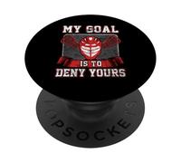 Gardien de But de Crosse Mon Objectif est de Refuser Le vôtre Lacrosse PopSockets PopGrip Adhésif