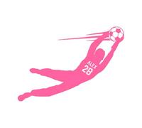Gardien de but de football et numéro un Stickers lettrage 64x91.4cm Ne se décolle pas Rose