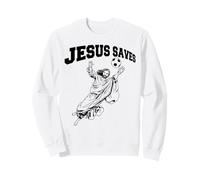 Gardien de But de Football Jésus Sauve Sweatshirt
