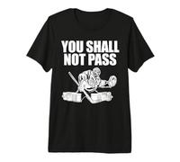 Gardien de But de Hockey Que Vous ne passerez Pas T-Shirt Haut de Gamme