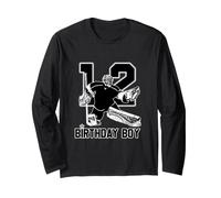 Gardien de But de Hockey sur Glace n°12 Happy 12th Birthday Boy Manche Longue
