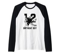 Gardien de But de Hockey sur Glace n°12 Happy 12th Birthday Boy Manche Raglan