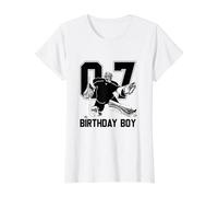 Gardien de But de Hockey sur Glace n°7 Happy 7th Birthday Boy T-Shirt Graphique avec Valeur