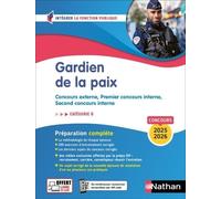 Gardien De La Paix Catégorie B - Concours Externe, Premier Concours Interne, Second Concours Interne (Policier Adjoint, Gendarme Adjoint Volontaire, Cadet De La République)