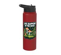 Gardien De Mini Forêt Life Happens In The Moss Stainless Steel Insulated Water Bottle