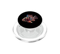 Gardien de Poissons tropicaux cichlidés de bélier Bleu PopSockets PopGrip pour MagSafe