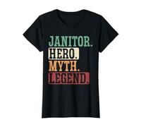 Gardien d'école Janitor Hero Myth Legend Janitress T-Shirt Graphique avec Valeur