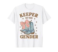 Gardien des Bottes de Sexe ou nœud Western Reveal Party Mom T-Shirt