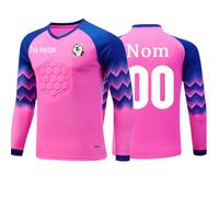 Gardien Foot Personnalisé Maillot de Gardien de But Enfant Homme Personnalisable avec Le Logo de l'équipe de Numéro de Nom