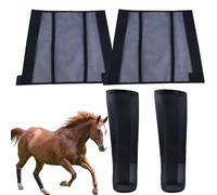 Gardiens De Jambe De Cheval - Bottes De Mouches Réutilisables 4 PCS | Leggings À Cheval Respirant pour La Protection, Réduit La Fatigue, Assure du Confort, du Matériel D'équitation Extérieur Durable,