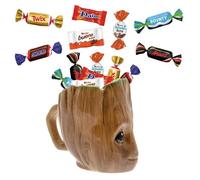 GARDIENS DE LA GALAXIE | Mug Groot garni de 20 chocolats Kinder, Daim, Milka & Célébrations | LICENCE OFFICIELLE | Idée cadeau