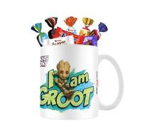 GARDIENS DE LA GALAXIE | Mug I am Groot garni de 15 chocolats Kinder, Daim, Milka & Célébrations | LICENCE OFFICIELLE | Idée