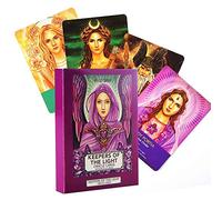 Gardiens de la lumière 44 Cartes de Tarot Oracle, Jeu de société, Jeux de Fortune, Version anglaise complète, Pour Adulte, Unisex, Spiritualité, Violet