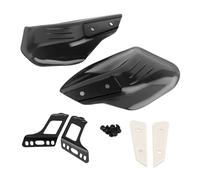 Gardiens de la Main de Moto | Protecteur de Guidon ABS pour la Protection du Vent et des débris | Ajustement Universel pour Le pôle Miroir de 8 mm / 10 mm | Noir/Brun foncé (Noir)