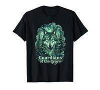 Gardiens du Bosquet Loup Forêt Bois Nature Art T-Shirt