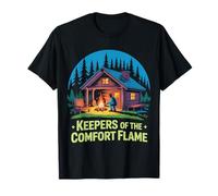 Gardiens du Confort Flamme Cabine Feu de Camp T-Shirt