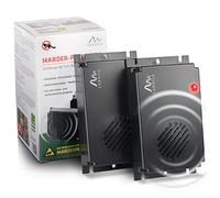 Gardigo® Lot de 2 Répulsifs Anti-Fouines et Rongeurs Ultrason - Protection Efficace Contre Les Martres, Ratons Laveurs et Souris | Autonomie Longue Durée | Idéal pour Voiture, Garage et Grenier