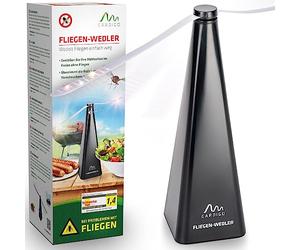 GARDIGO® Anti Mouche Ventilateur de Table | Répulsif Insectes Volants avec Pales Holographiques | Appareil Anti Mouche pour Jardin, Camping, Restaurant | Testé et Approuvé.