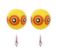 Gardigo® Ballon Effaroucheur d’Oiseaux - Lot de 2 - Effet Rapace avec Yeux - Répulsif Visuel Anti-Oiseaux pour Moineaux, Pigeons, Corbeaux - pour Jardin, Balcon, Arbres Fruitier & Bassin