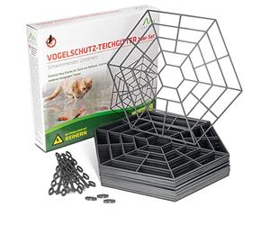 GARDIGO® Grillage Anti-Prédateurs pour Bassin I Protection Discrète pour Poissons Sensibles I Kit Modulaire Flottant, 20 Modules de 31 cm, Extensible