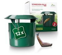 GARDIGO® Lot de 12 pièges à limaces et escargots Bio pour Le Jardin - Lutte Contre Les escargots respectueuse de l'environnement - À remplir Individuellement - Hygiénique - Répulsif Anti-limaces et