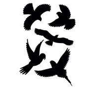 GARDIGO® Lot de 5 autocollants de protection contre les oiseaux - Film de fenêtre pour répulsif contre les oiseaux - Noir - Autocollant pour fenêtres, portes, jardins d'hiver - Protection de fenêtre