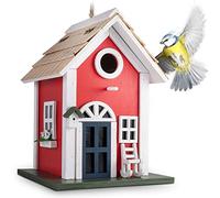 GARDIGO® Maison d'oiseaux - Nichoir en Forme de Maison de Campagne | Abris d'Oiseau Décorative à Suspendre pour Jardin, Balcon, Terrasse I Nichoir Maisonnette d'oiseaux au Style Suédois.