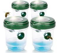 GARDIGO® Piège à Guêpes et Moustiques Solaire 2 en 1 | 4 Pcs Pièges Insectes LED | Anti Frelon Asiatique, Guêpes, Mouches | Protection Jardin, Terrasse, Camping | Réutilisable, Intérieur & Extérieur