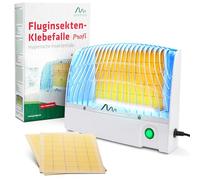 GARDIGO® Piège à Mouches avec Lumière UV - Attrape-Insectes 70m² pour Intérieur | Piège Moustiques, Moucherons, Guêpes avec Plaques Adhésives | sans Produits Chimiques