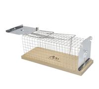 Gardigo Pièges a Rats Vivants Nasse en Bois et Métal Naturel 30x12x12cm