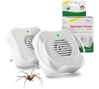 GARDIGO® Répulsif Anti-Araignées à Ultrasons - Lot de 2 | Répulsif à Ultrasons Antiparasitaire | Protection Maison 25 m² | Design Discret | Fréquence 27 kHz | Insectifuge sans Produit Chimique