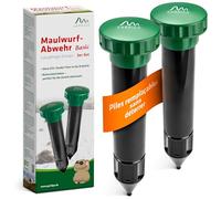 GARDIGO Répulsif Anti-Taupes à Vibrations Lot de 2, Portée 700 m²