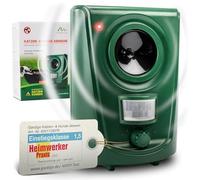 GARDIGO® Répulsif Chats et Chiens à Ultrason | Répulsif pour Animaux | Angle de Détection de 120°, Portée de 12 m | Résistant aux Intempéries | Empêche Les Chats Chiens de Venir dans Votre Jardin.