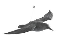 Gardigo® Répulsif contre les pigeons - Corbeau volant - Répulsif contre les pigeons - Répulsif contre les oiseaux - Corbeau avec suspension - Figurine décorative en plastique résistant aux intempéries