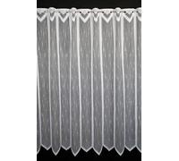 Gardinen Kranzusch Rideau brise-bise en pointillés longitudinaux - 180 x 164,5 cm (H x l) - Blanc - Rideau de bistrot de cuisine - 1 pièce
