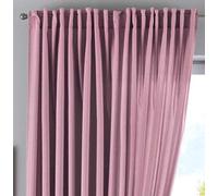 Gardinenbox 2019037 Cationic « JENA » Rideau à Passants cachés, Opaque, Aspect Lin chiné, avec embrasses, Rose Vieilli, 250 x 300 cm (H x l)