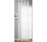 Gardinenbox 20332-cn Rideau à œillets Transparent 245 x 140 cm Blanc Stores Rideau à œillets Finition Ruban pour Salon