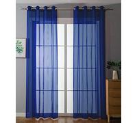 Gardinenbox 20332-cn2 Lot de 2 Rideaux à œillets Voile Transparent uni 225 x 140 cm