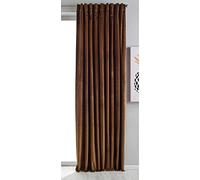 Gardinenbox 20357 Milano Rideau occultant en Velours avec Passants et Cordon de Serrage - Peut être Raccourci - Taupe - 235 x 135 cm