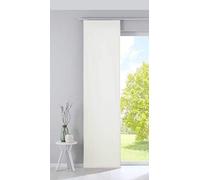 Gardinenbox 203571 Milano Rideau occultant, Coulissant, en Velours, Opaque, Noir, avec tringles et Barres de lestage, crème, (H x l) 245 x 60 cm