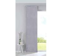 Gardinenbox 203571 Milano Rideau occultant, Coulissant, en Velours, Opaque, Noir, avec tringles et Barres de lestage, Gris, (H x l) 245 x 60 cm