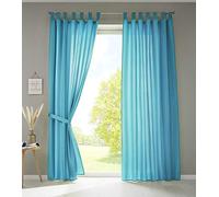 Gardinenbox 20400N2 Berlin Lot de 2 Rideaux Opaques en Micro-Satin Translucide Uni Mat 245 x 140 cm